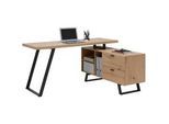 Eckschreibtisch Carmelo II in Schwarz/Eichefarben