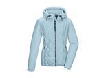 Fleecejacke KILLTEC "KSW 108 WMN FLC JCKT", Damen, Gr. 38, hellblau, Obermaterial: 100% Polyester;Obermaterial 2: 100% Polyester;Futter: 100% Polyester;Füllung: 100% Polyester, Jacken Fleecejacke, Fleecejacke in Hybridoptik, regulierbare Kapuze, Kinnschutz