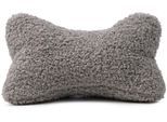 Nackenkissen GÖZZE "Curly Lesekissen Rolf", grau (silberfarben), B:40cm H:19cm L:25cm, Polyester, Funktionskissen
