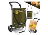 KESSER® Einkaufstrolley klappbar mit 56L Kapazität und belastbar bis 50kg 3in1 Trolley Sackkarre & Umhängetasche Faltbarer Einkaufswagen inkl. Kühlfach & Einkaufschip Treppensteiger