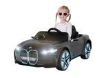 Kinder-Elektroauto BMW i4, Fernbedienung, LED-Beleuchtung, Soft-Start-Funktion (Schwarz)