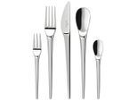 Villeroy & Boch Besteckset New Moon, Silber, Metall, 30-teilig, 29x6.5x44 cm, Essen & Trinken, Besteck, Besteck-Sets