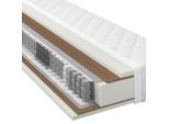 Xora Taschenfederkernmatratze, Weiß, Textil, H4 + H5, Füllung: Hohlfaser, 90x200 cm, Oeko-Tex® Standard 100, Bezug abnehmbar/waschbar, wendbar, alternative Größen erhältlich, Wendematratze, Schlafzimmer, Matratzen Shop, Matratzen, Taschenfederkernmatratzen