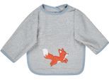 Lätzchen STERNTALER "Ärmellätzchen Fuchs Filou", Baby, graublau, Baumwolle, Lätzchen, Made in Europe