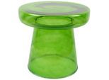Ambia Home Beistelltisch , Grün , Glas , Uni , rund , konisch , 38 cm , Wohnzimmer, Wohnzimmertische, Beistelltische