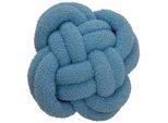 Novel Zierkissen , Blau , Textil , Uni , Füllung: Polyester,Polyester , rund , pflegeleicht , Heimtextilien, Wohntextilien, Kissen, Zierkissen
