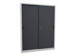 Pavoy Schiebetürenschrank, 1950x1500x400 mm, 8 Böden verzinkt, RAL 7035/7016 (30302-150-400-735716)