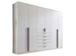 Boxxx Kleiderschrank, Weiß, Holzwerkstoff, 4 Fächer, 5 Schublade(n) Schubladen, 270x210x52 cm, in verschiedenen Größen erhältlich, Schlafzimmer, Kleiderschränke, Drehtürenschränke