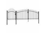 vidaXL Gartentor Stahl 1,75x4 m Schwarz