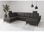 Wohnlandschaft SIT & MORE "Zora", anthrazit, T:212cm, Sofas, Wohnlandschaft