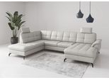 Wohnlandschaft SIT & MORE "Zora", reinweiß, T:212cm, Sofas, Wohnlandschaft