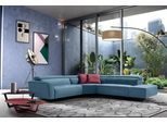 Ecksofa EGOITALIANO "Stefanie-e, Designsofa der Extraklasse, bequem mit hohem Sitzkomfort", blau (helllblau), B:314cm H:96cm T:284cm, Luxus-Micofaser Lederoptik (100% Polyester) ist ein neues technisches Gewebe mit einem visuellen und taktilen Aspekt, der dem Nubuk sehr nahe kommt, mit innovativen Eigenschaften. Seine außerordentliche Weichheit kommt von einem exklusiven Produktionsprozess, der Un