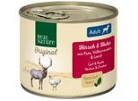 REAL NATURE Nassfutter Hund, Adult, Hirsch und Huhn 24x200 g