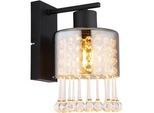 Wandleuchte Hendry Klar/Schwarz max. 15 Watt Wandlampe