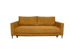 Carryhome Schlafsofa, Currygelb, Metall, 2-Sitzer, Füllung: Schaumstoff, 222x93x98 cm, Liegefunktion, Rücken echt, haustierfreundlicher Bezug, Wohnzimmer, Sofas & Couches, Schlafsofas, Schlafsofas mit Bettkasten