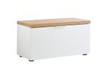 Xora Garderobenbank, Weiß, Eiche, Kunststoff, 2-Sitzer, 80x42x38 cm, erweiterbar, Garderobe, Garderobenbänke, Garderobenbänke