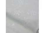 Jacquard "Schneekristalle" mit Glitzergarn, hellgrau/silber