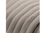 Fellimitat mit Rippen, grau, 3,5 cm breite Rippe