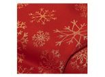Jacquard "Schneekristalle" mit Glitzergarn, rot/gold