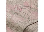 Beschichtetes Baumwollgewebe "Grafik", braun/rosa