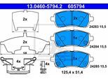 ATE Bremsensatz, Scheibenbremse 142022856 Vorderachse belüftet 254mm 22mm für DAIHATSU Suzuki MAZDA Subaru