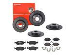 BREMBO Bremsensatz, Scheibenbremse Bremsensatz-Vorn und Hinten sg00000ebk Hinterachse Geschlitzt 240mm 11mm für Ford Fiat ZASTAVA LANCIA ABARTH ALFA R