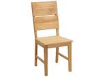 Linea Natura Stuhl , Eichefarben , Holz , Wildeiche , massiv , eckig , 43x94.5x50 cm , abwischbar , Esszimmer, Stühle, Esszimmerstühle