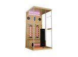 Infrarotkabine / Wärmekabine Göteborg 90 x 90 x 190 für 1 Person mit Vollspektrumstrahlern & Hemlockholz