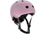 Scoot and Ride Kinderhelm , Rosa , Kunststoff, Textil , Gr. S-M , RoHS , Magnetverschluss, mit LED-Licht, Kinnpolster , Freizeit & Co, Sport & Fitness, Fahrräder, Kinderhelme