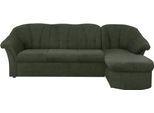 Ecksofa DOMO COLLECTION "Pegnitz, elegante Rückensteppung, kompakte Stellmaße 238/141cm, L-Form", grün, B:238cm H:82cm T:141cm, 100% Polyester, Sofas, Ecksofa, wahlweise mit Bettfunktion