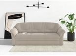 3-Sitzer DOMO COLLECTION "Montana für kleine Räume, Breite 184cm, komfortabel und zeitlos", beige (creme), B:184cm H:84cm T:82cm, 100% Polyester, Sofas, bequeme Armlehnen