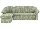 Ecksofa DOMO COLLECTION "Pegnitz, elegante Rückensteppung, kompakte Stellmaße 238/141cm, L-Form", grün, B:238cm H:82cm T:141cm, 100% Polyester, Sofas, Ecksofa, wahlweise mit Bettfunktion
