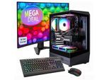 GAMEMAX PC-Komplettsystem "MegaDeal Vista COC AB 2617 Ryzen 5 7500F RTX 5060 32GB DDR5 1TB SSD", Energieeffizienz: E (A-G), schwarz, Microsoft Windows 11 Home (64 Bit), 32 GB RAM 1.000 GB SSD, Computer_Komplettsysteme, Windows 11, DDR5 RAM + MSI MAG 32C6 Curved Monitor, 80cm (32")