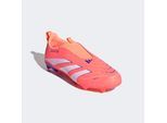 Fußballschuh ADIDAS PERFORMANCE "PREDATOR LEAGUE LACELESS KIDS FG/MG", Mädchen, Gr. 34, signal coral, cloud weiß, beam orange, Synthetik, Textil, Schuhe Fußballschuh, geeignet für Rasen- und Kunstrasenplätze