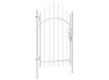 vidaXL Gartentor Stahl 1x2,45 m Weiß