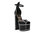 Philipp Plein Sandaletten mit Absatz - Sandalen High Heels - Gr. 38 (EU) - in Schwarz - für Damen