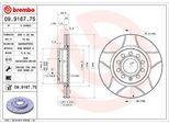 BREMBO Bremsensatz, Scheibenbremse sg00000efu Vorderachse Geschlitzt 253mm 10mm für Peugeot Citroën Ford MG (SAIC) Roewe Fiat Zhonghua (BRILLIA