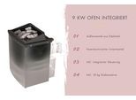 Sauna KARIBU "Sanna 2", beige (naturbelassen), Saunaofen, integrierte Steuerung, 9 kW, Saunen, Ofen 9 kW integr. Strg