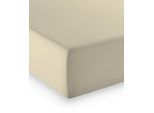 Spannbettlaken FLEURESSE "Q4000 Plus für Boxspringbetten", beige (sand), B:120cm, Mako-Jersey, Obermaterial: 96% Baumwolle, 4% Elasthan, Bettlaken, Spannbettlaken