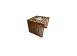 COOTAB COOLER TABLE 3-in-1 Loungetisch mit Edelstahl-Kühler Mykonos 40 cm
