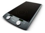 HYUNDAI Doppel-Induktionskochplatte "IND233", schwarz, B:7,5cm H:31cm T:60,5cm, Kochplatten, Durchmesser 13–18 cm, 2x900W, LED Display, 10 wählbare Heizstufen