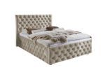 Carryhome Polsterbett, Beige, Textil, 140x200 cm, Schlafzimmer, Betten, Polsterbetten
