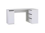 Mid.you Eckschreibtisch , Weiß , Holzwerkstoff , 3 Schubladen , rechteckig , eckig , 154x77x84.5 cm , Stauraum , Büromöbel, Schreibtische,