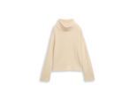 TOM TAILOR Damen Oversize Rollkragenpullover, beige, Meliert, Gr. L
