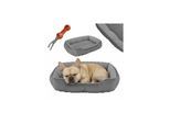 BENNO® Hundebett SAMMY 65x50x16 cm, quadratisch, Polyester, rutschfest, inkl. Kauknochen