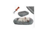 BENNO® Hundebett SAMMY 65x50x16 cm, quadratisch, Polyester, rutschfest, inkl. Kauknochen