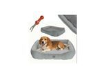 BENNO® Hundebett SAMMY 80x65x17 cm, quadratisch, Polyester, rutschfest, inkl. Kauknochen