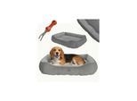 BENNO® Hundebett SAMMY 80x65x17 cm, quadratisch, Polyester, maschinenwaschbar, rutschfest, inkl. Kauknochen
