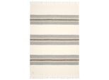 Wohndecke TOM TAILOR HOME "Bouclé Stripe", beige, B:145cm L:200cm, Kunstfaser, Wohndecken, Wohndecke, aus Bouclégarnen