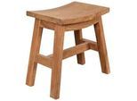 Gardenson Gartenhocker , Holz , Teakholz , 30x45x50 cm , Gartenmöbel, Gartensessel, Gartenhocker
